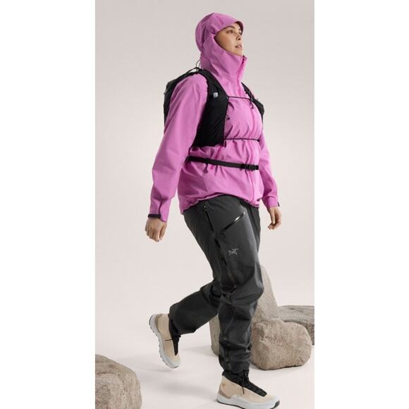 Arc'teryx Beta Shell Wind Rain Pants Black Womens XL Reg Outdoors Hiking